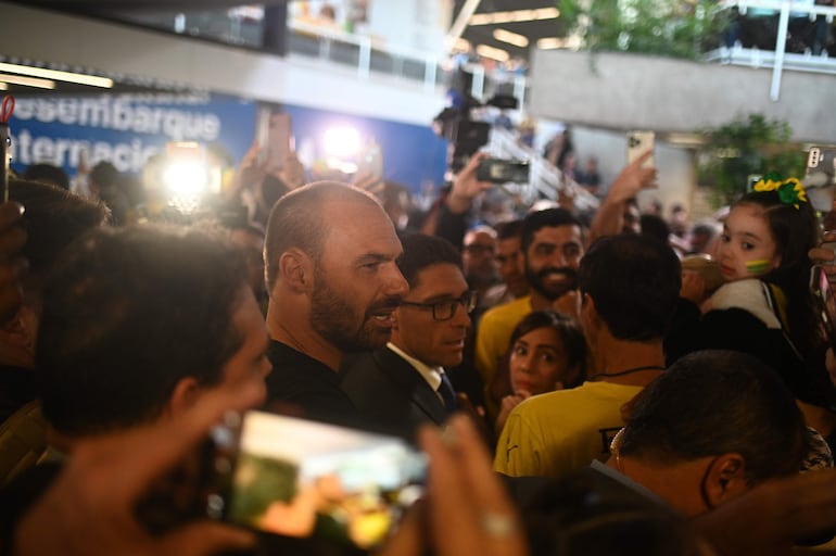 Eduardo Bolsonaro, hijo del expresidente Jair Bolsonaro. EFE/ Andre Borges