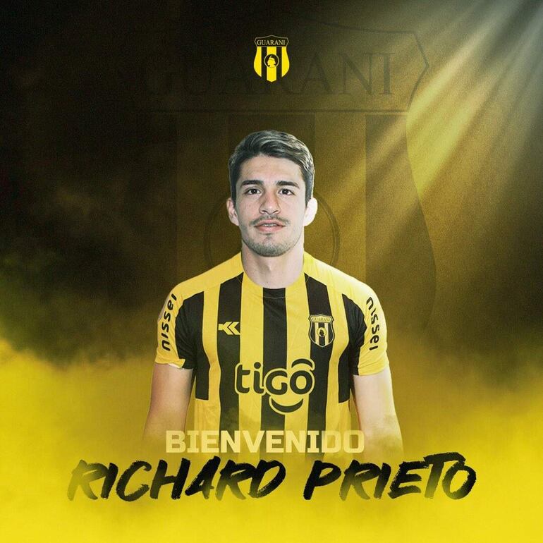 Richard Fabián Prieto (26) se suma al plantel aurinegro.