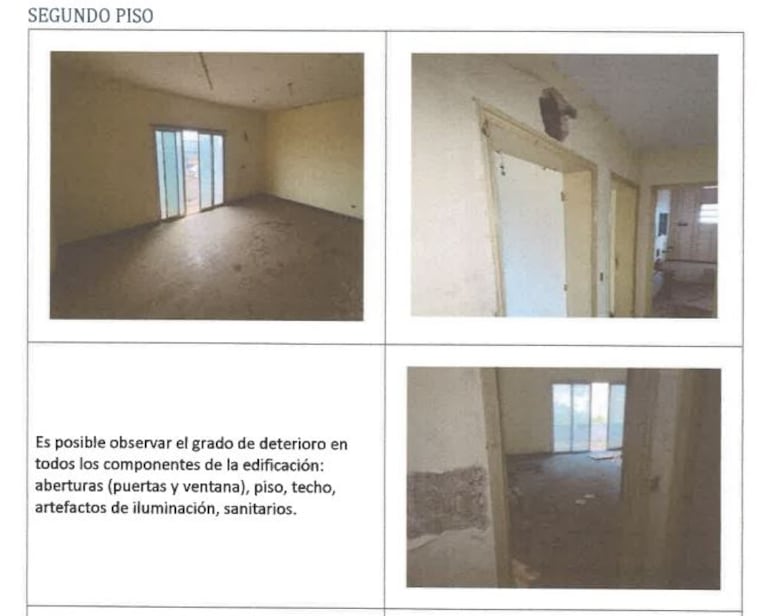 Parte del informe de la consultoría ordenada por el  MEC. Así se encuentra el segundo piso del Excélsior.