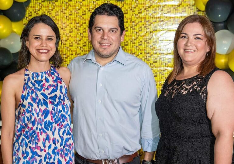 María García, David Caballero y Liz Grütter.