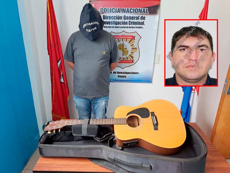 Suboficial inspector Juan Manuel Silva Sarabia, capturado por la Policía, imputado por la Fiscalía, pero liberado por el Juzgado, en Encarnación.