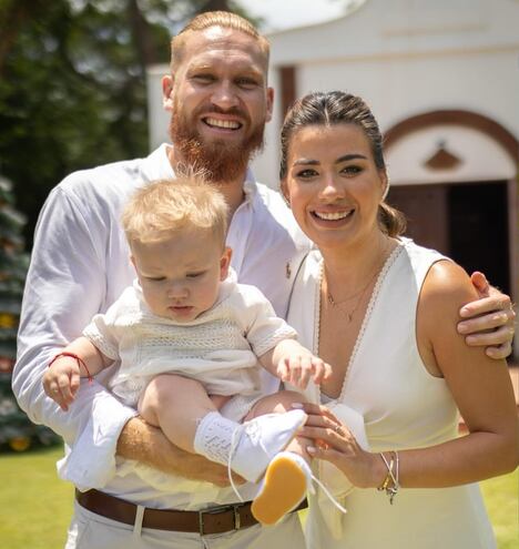 Isidro Pitta y familia