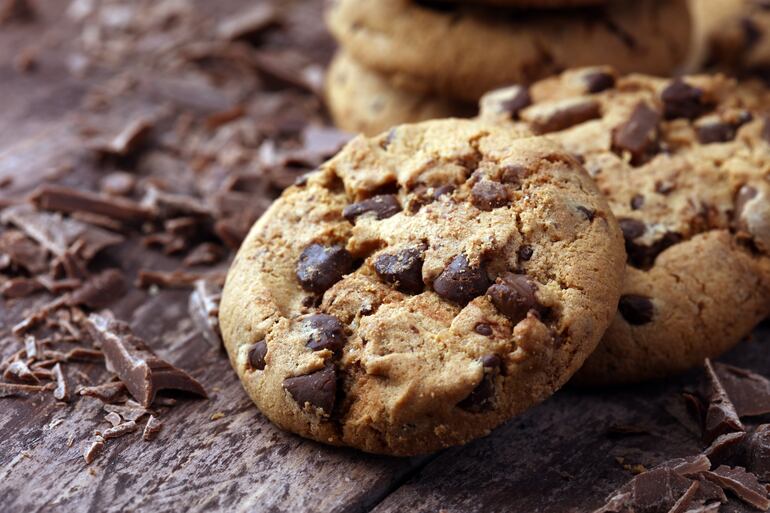 Cookies con chips de chocolate.