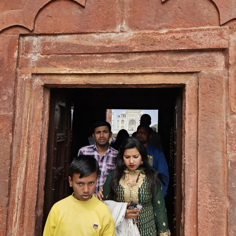 Un sector del Fuerte Rojo, en Taj Mahal, India.