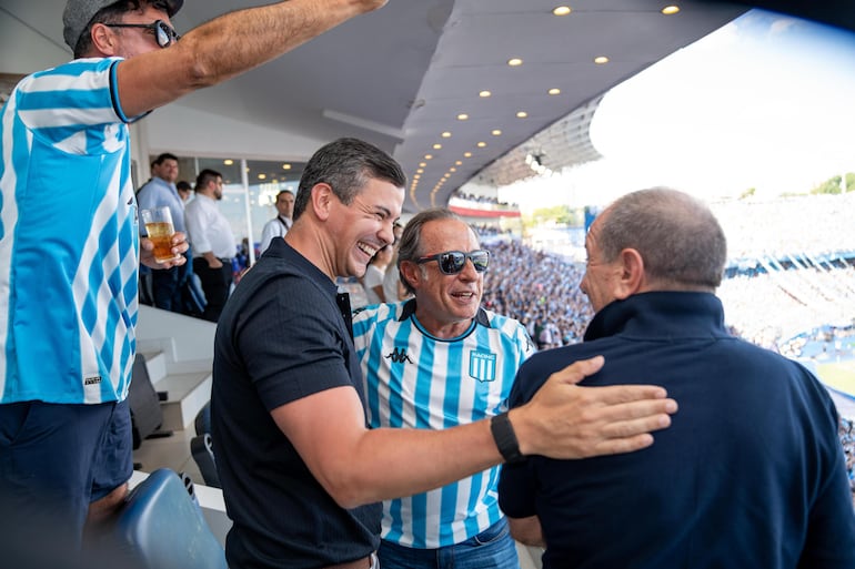 Santiago Peña vio la final de la Copa Sudamericana desde el palco.