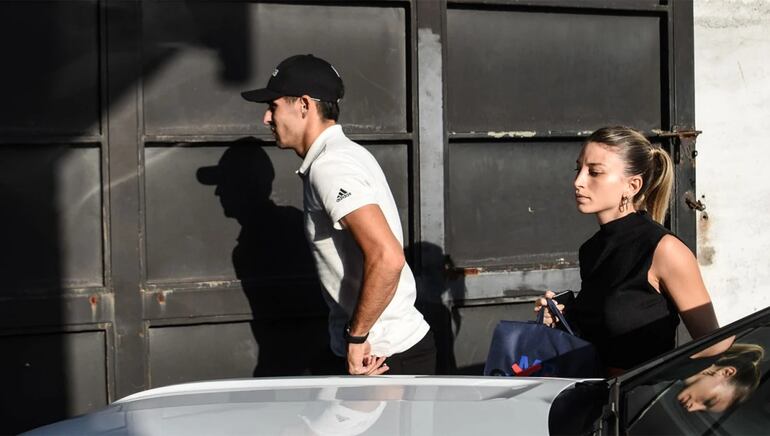 Así llegaba José Florentín, junto a su abogada María Florencia Abdala, para presenciar la pericia de la Cámara Gesell.