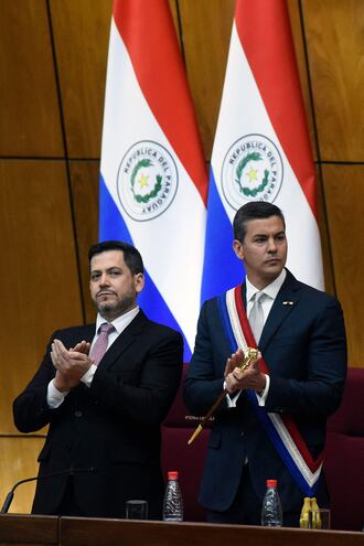 El presidente Santiago Peña y el diputado Raúl Latorre, en una foto de archivo.