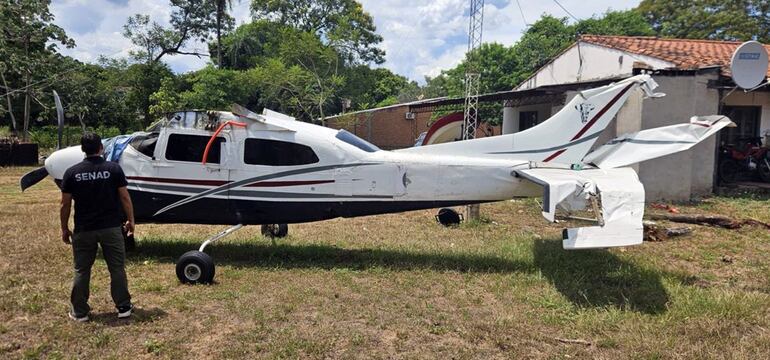 La aeronave siniestrada el 17 de diciembre de 2024, en la que se trajo cocaína desde Bolivia.