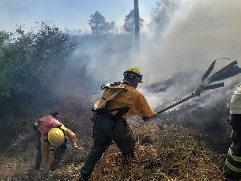 Fiscalía investiga incendio cerca de la ruta Luque-San Bernardino