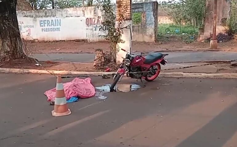 El motociclista murió en accidente de tránsito en una transitada avenida de Hernandarias.