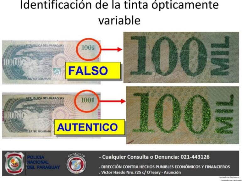 billetes falsos policía