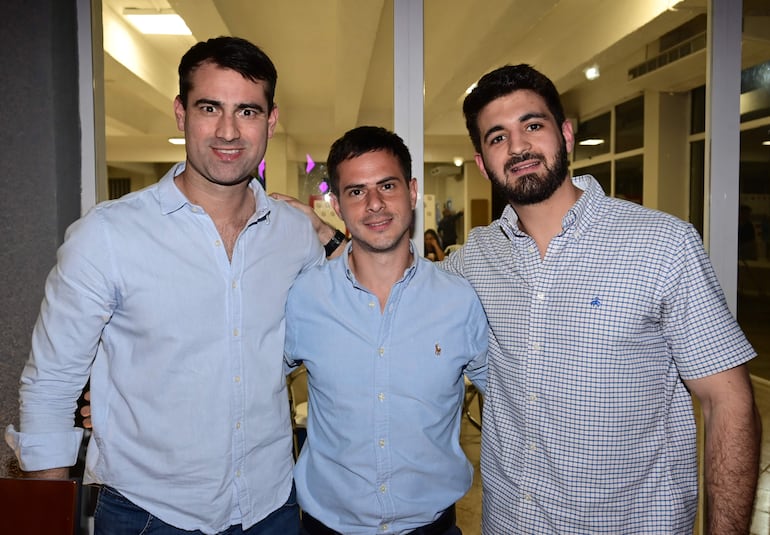 Raúl López, Alejandro Feldmann y Joaquín Otazú. 