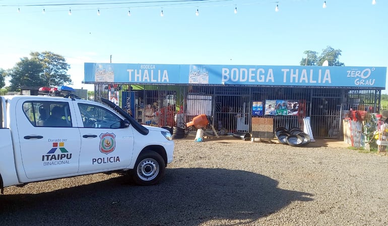 La bodega Thalia de la ciudad de San Vicente Pancholo, asaltada el 31 de enero pasado por una banda.