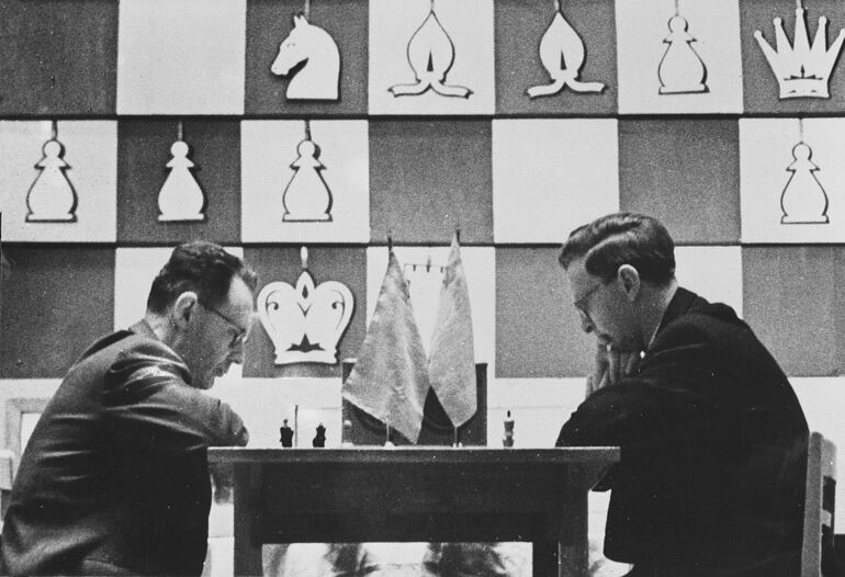 Match Botvinnik vs Smyslov, Moscú 1957 (Foto Archivos Nacionales de Países Bajos).