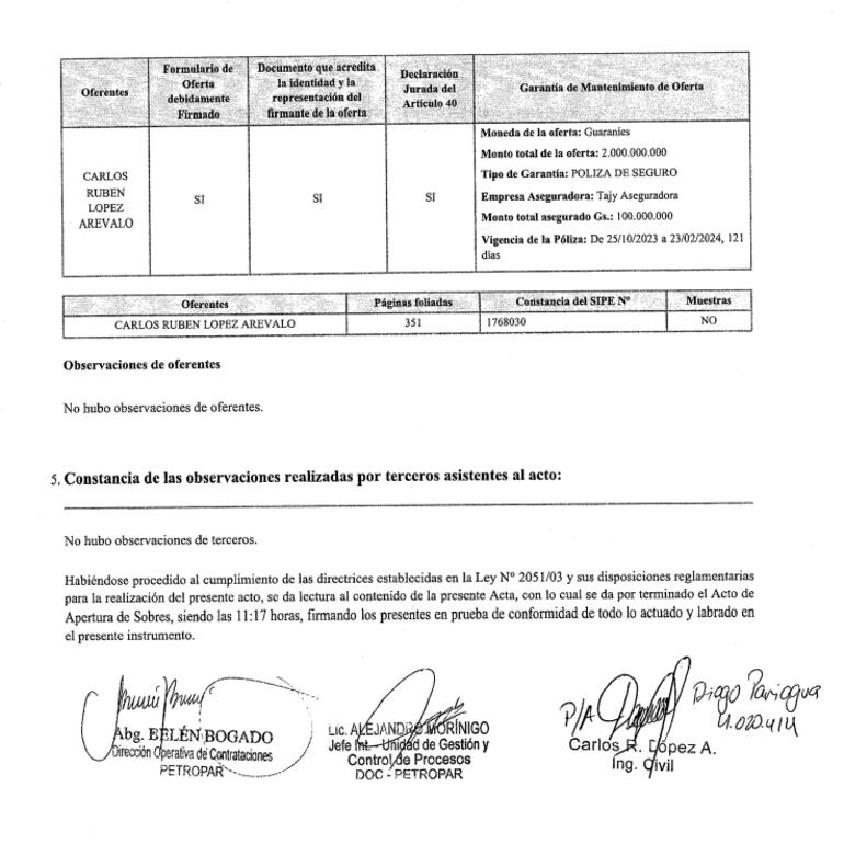 Un solo oferente se presentó en el nuevo llamado de Petropar para fiscalizar el tren de molienda de la planta de Troche.