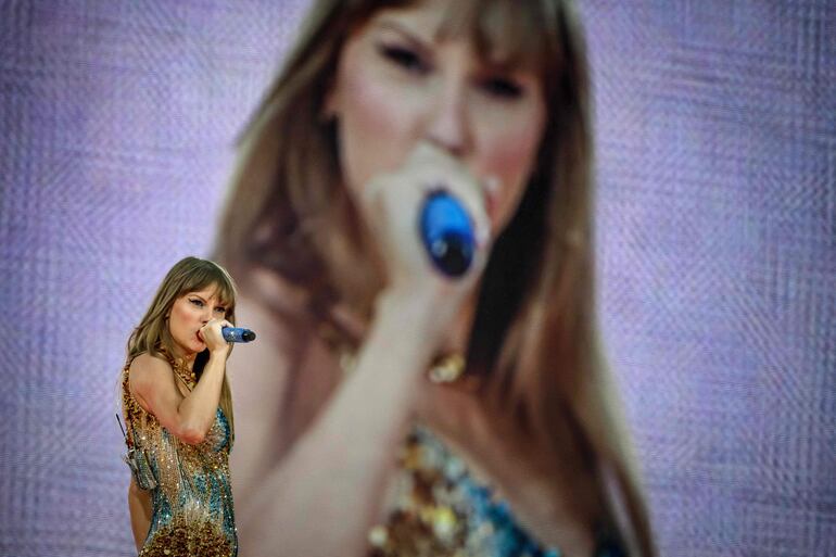 Taylor Swift durante un concierto en Decines-Charpieu, Francia, el pasado 2 de junio.