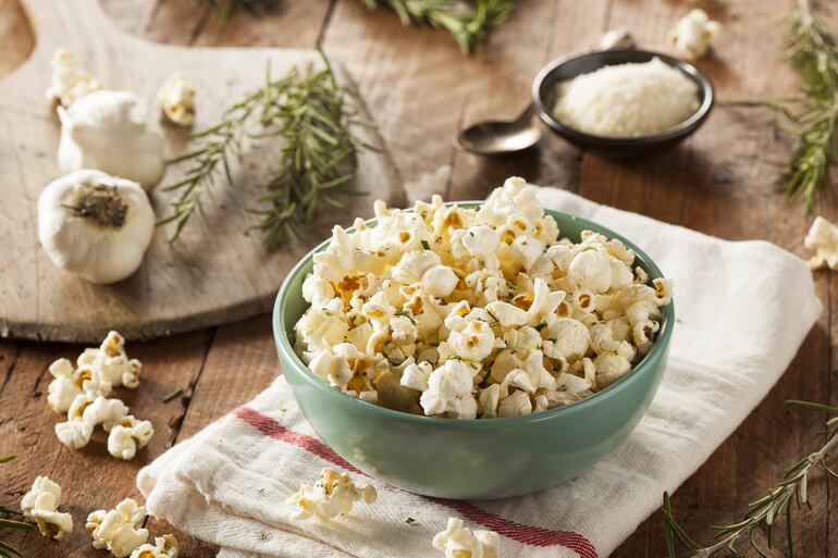 Pororó, pochoclo, popcorn o palomitas de maíz.