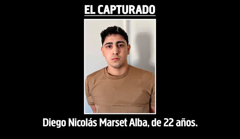 Diego Nicolás Marset Alba, capturado en Foz de Yguazú, Brasil, requerido en extradición por Paraguay.