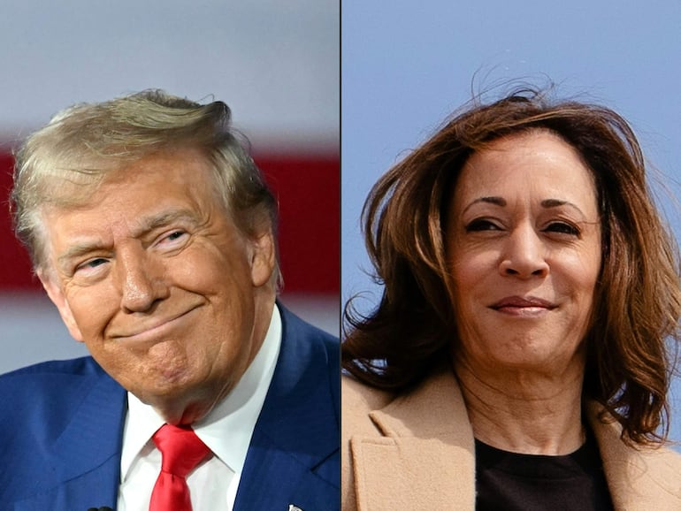 Los presidenciables Donald Trump (Republicano) y Kamala Harris (Demócrata), en Estados Unidos.