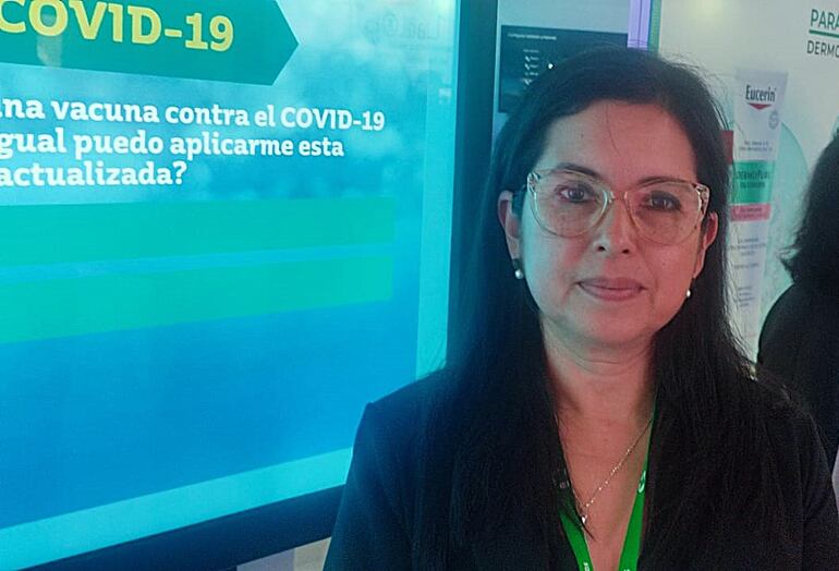 Dra. María José Sánchez, vocera del “11 Congreso Regional de Pediatría” que se desarrolla en Encarnación.