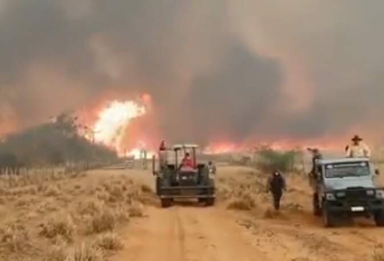 Incendios se registran en zona de Alto Paraguay y Mariscal Estigarribia.