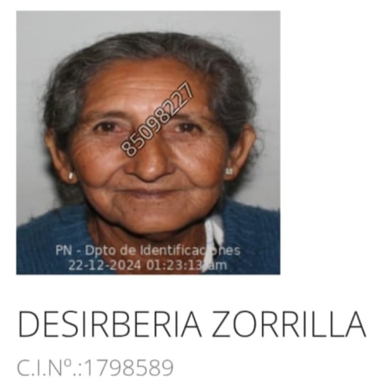 Desirberia Zorrilla, asesinada en Yasy Cañy.