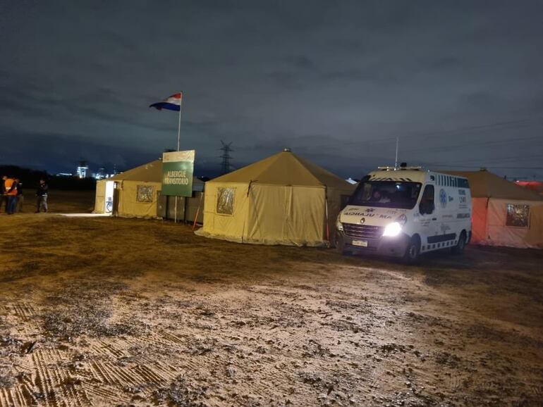 Albergue de la Secretaría de Emergencia Nacional (SEN) en la Costanera-