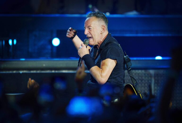 Bruce Springsteen performs on stage at Parken in Copenhagen, Denmark, on July 11, 2023.