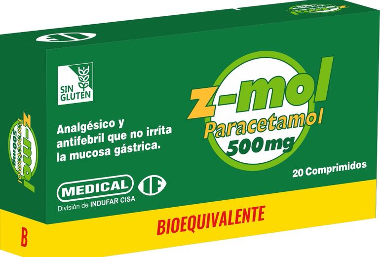 El Z-mol 500 mg es el primer paracetamol bioequivalente del Paraguay, hecho por INDUFAR.