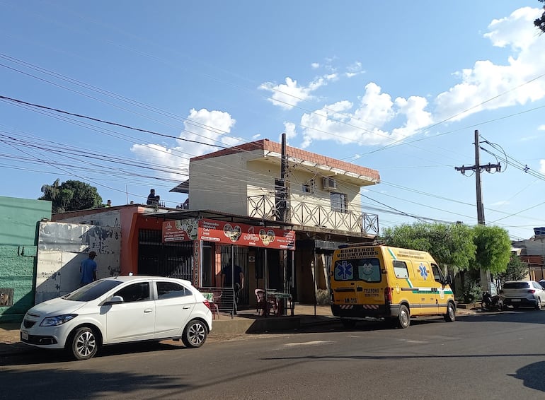 Vivienda ubicada sobre la calle Aquidabán y Cerro León, en el barrio Mariscal Estigarribia de Pedro Juan Caballero donde ocurrió el accidente.