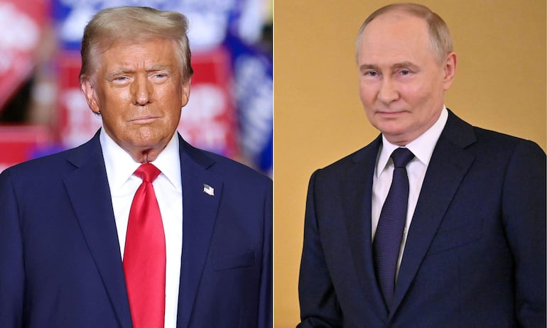 El presidente electo de los Estados Unidos, Donald Trump, y el presidente ruso, Vladímir Putin.