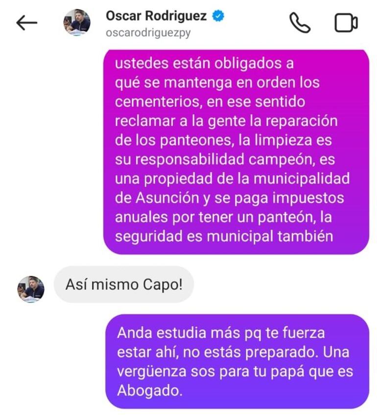 Ciudadano le reclamó al intendente por el estado del Cementerio del Este.