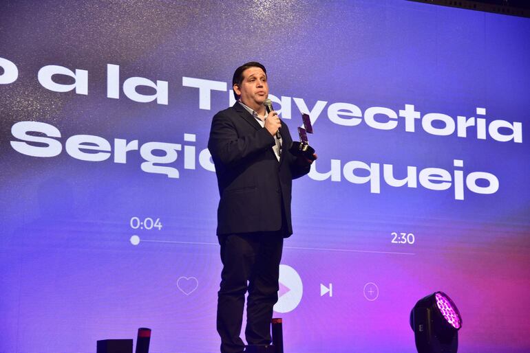 Sergio Cuquejo recibió el premio a la trayectoria.