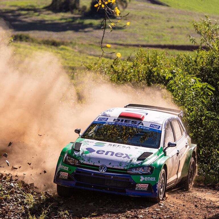 Augusto Bestard, navegado por José Luis Díaz al mando del Volkswagen Polo GTI R5, tuvo una gran regularidad hasta aquí en el torneo sudamericano.