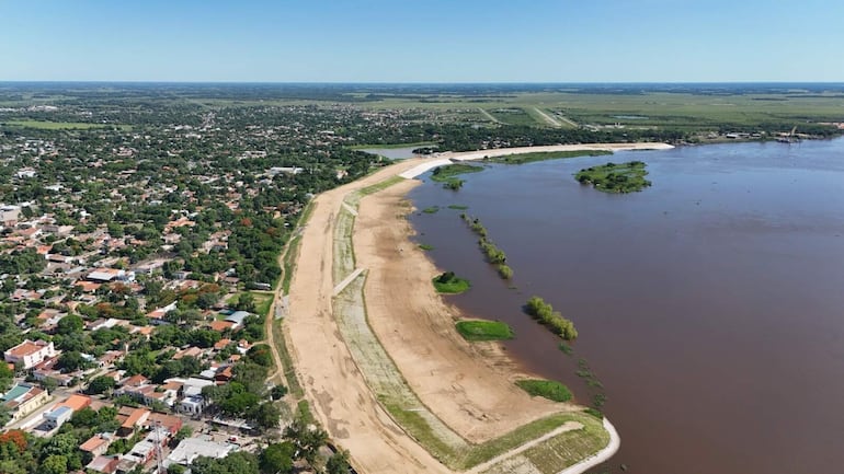 Imponente vista de la nueva playa.