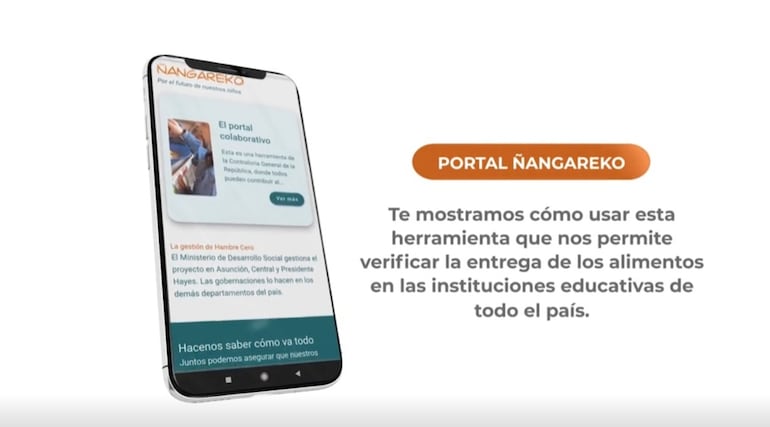 Captura de pantalla del video instructivo para utilizar la plataforma "Ñangarekó".