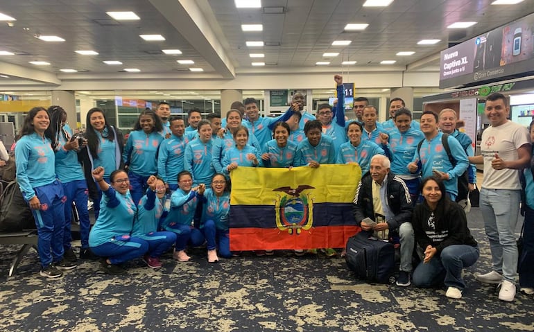 Delegación de Ecuador que ya se encuentra en nuestro país a la espera de la inauguración de hoy.