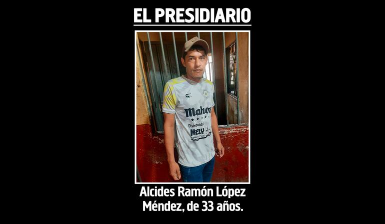 Alcides Ramón López Méndez, preso en la penitenciaría regional de San Pedro de Ycuamandyyú.