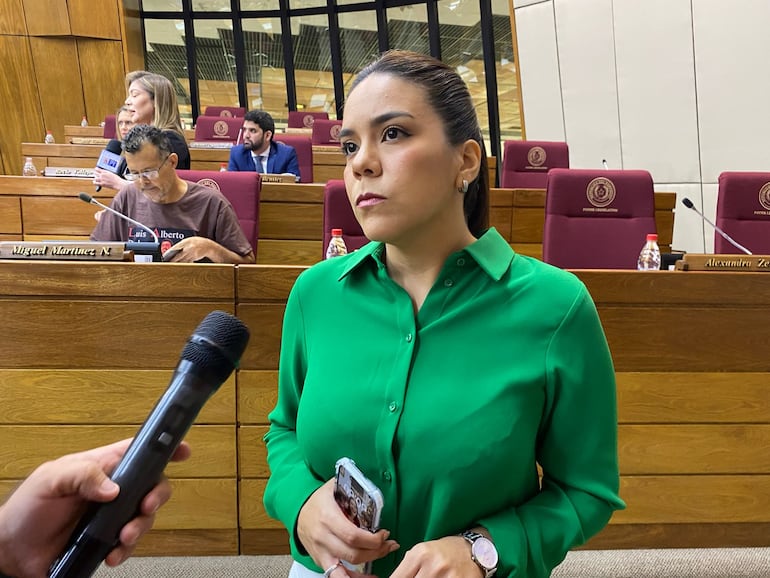 La diputada opositora Johanna Ortega.