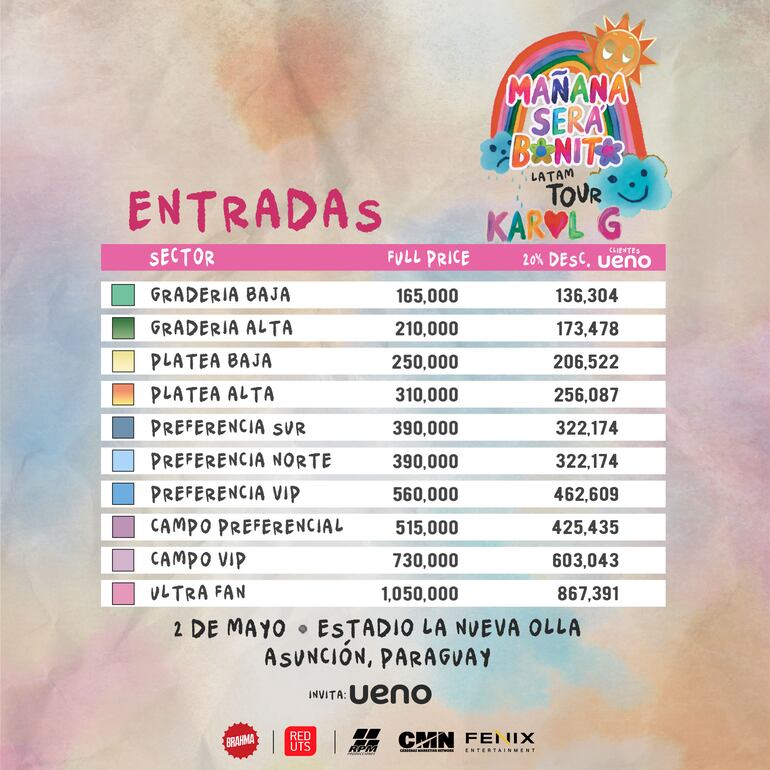 Costos de las entradas para ver a Karol G.