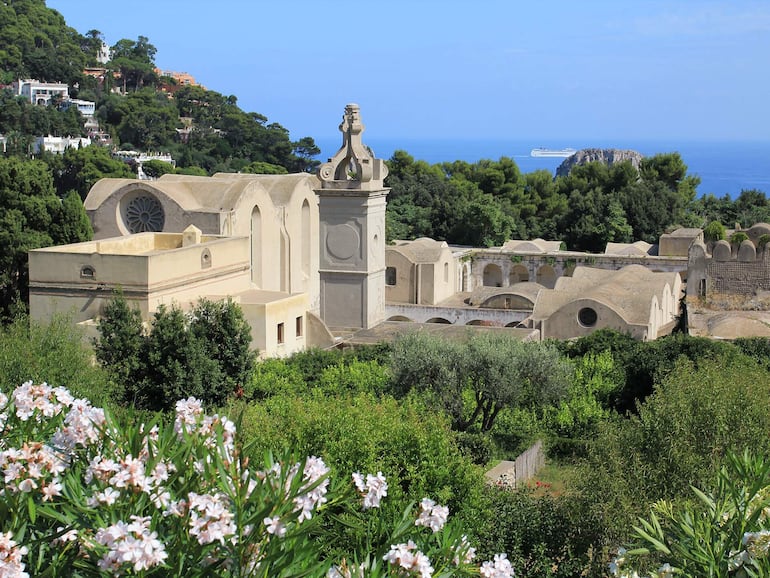 Vista aérea del antiguo monasterio de la Certosa de San Giacomo, en la isla de Capri, donde se sitúa su nuevo museo arqueológico. 