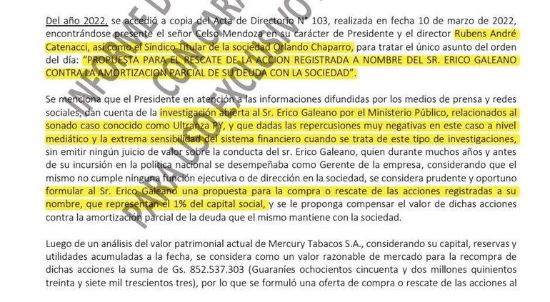 A Erico Galeano lo “invitaron” a comprar sus acciones en Mercury Tabaco, luego de A Ultranza.