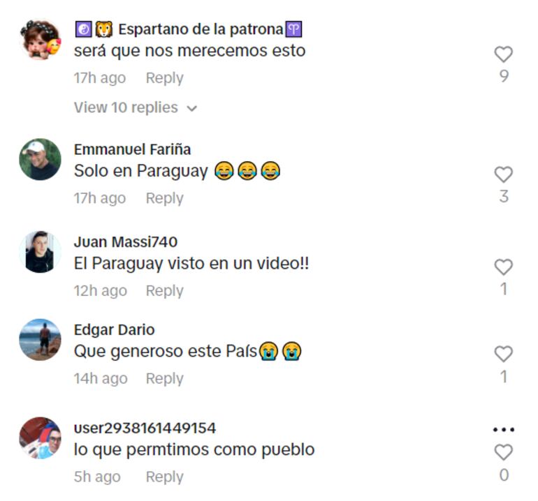 Algunos comentarios en el video de "Chaqueñito".