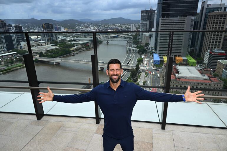 Novak Djokovic en Australia, para jugar el torneo de Brisbane.