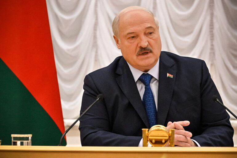 El presidente de Belarús, Alexander Lukashenko, se refirió a la muerte del líder del grupo Wagner, Yevgeny Prigozhin. (AFP)