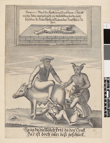 Grabado anónimo, 1618 (Museo Británico, Londres).