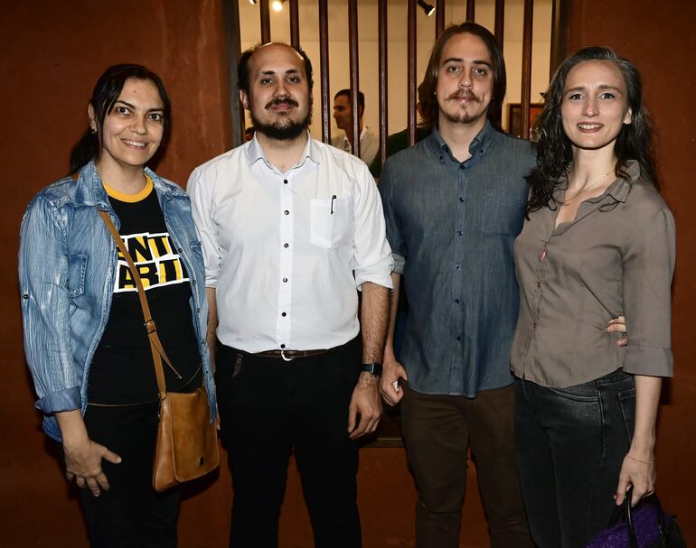 Alicia Vega, Luis Ocampos, Giovanni Ferreira y Natalia Tibiletti.