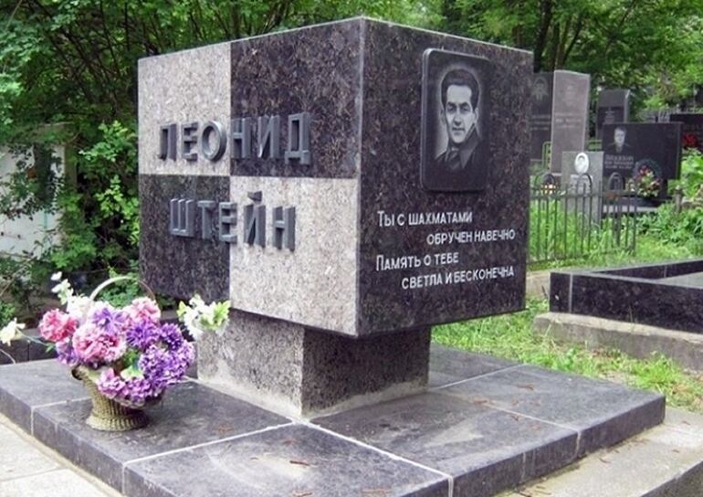 Tumba de Leonid Stein en el Cementerio de Kiev.