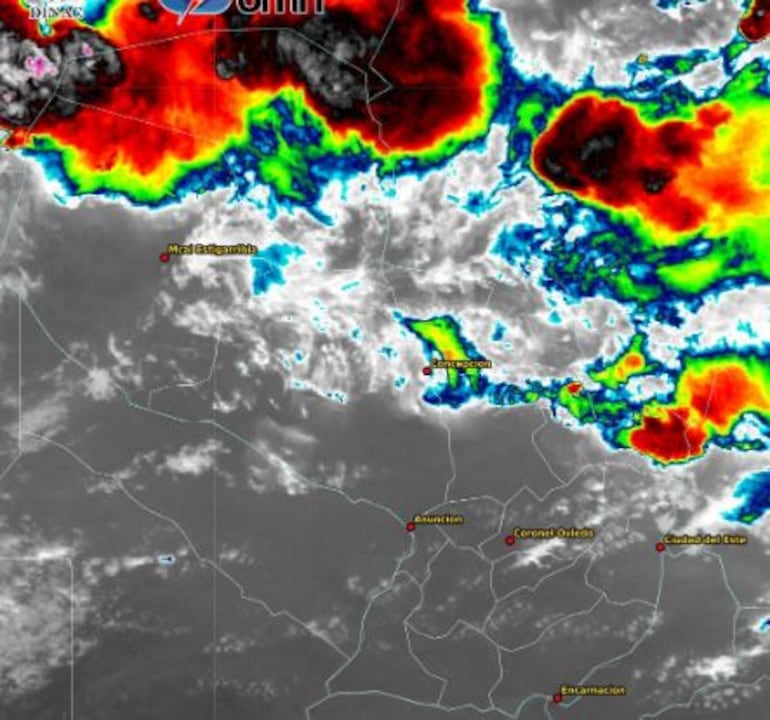 Mapa satelital de Meteorología.