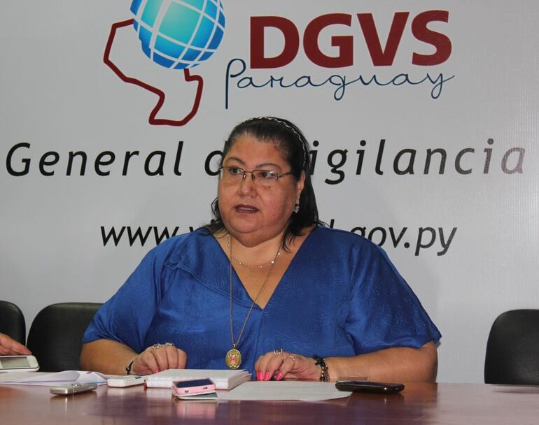 Dra. Agueda Cabello, directora de Vigilancia de la Salud. (archivo). 